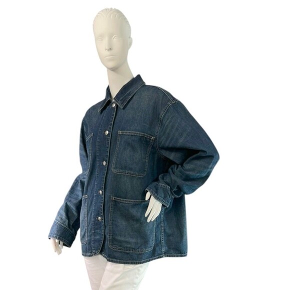 Madewell x Kaihara Blue Denim Chore Jacket in Terrell Wash $198 Size Large - Picture 5 of 12